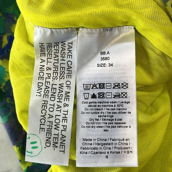 NWT Ganni | Sulphur Spring Stretch Recycled Nylon Mesh Midi Dress 34 2 - Picture 9 of 10